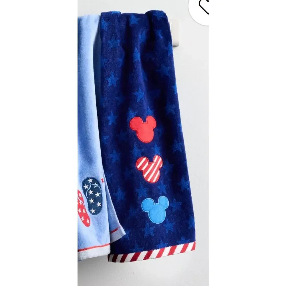 Disney Celebrate Together Mickey Mouse Americana Hand Towel USA patriotic Cotton